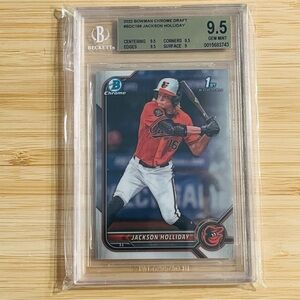 JACKSON HOLLIDAY 2022 Bowman Chrome 1st Rookie Card RC Graded BGS 9.5 Gem Mint